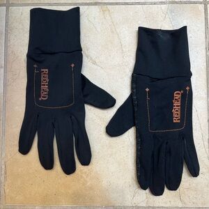 RedHead Black Lightweight Liner Gloves with Grips.  Small Flaw - see pictures